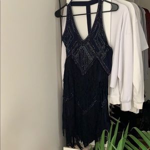Brand new Haute Hippie fringe embellished dress